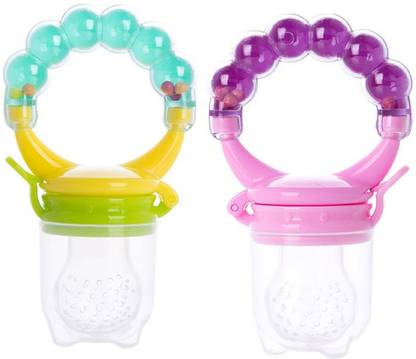 THE LITTLE BUNNY HOP IN STYLE Round Fruit Feeder with Silicone Nipple, Ideal for Newborn Babies & Infants Feeder