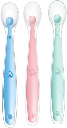 muphin trading company Soft Silicone Tip Spoons [pack of-2] Teether and Feeder