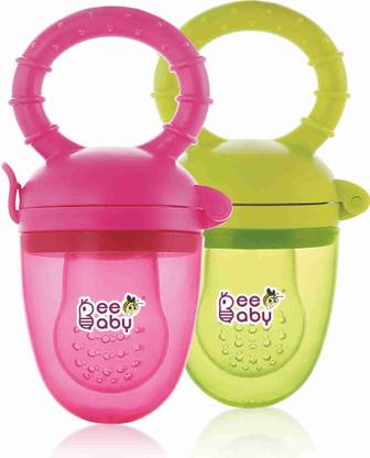 Beebaby Fruttino Silicone Food & Fruit Nibbler, Pacifier for Infants 6M+, Pack of 2 Teether and Feeder