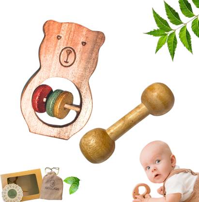 gulcasa KIDS NEEM TEETHER TEDDY-DUMBBELL Teether