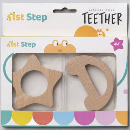 1st Step Teether Made Of Natural Wood With No Sharp Edges Teether