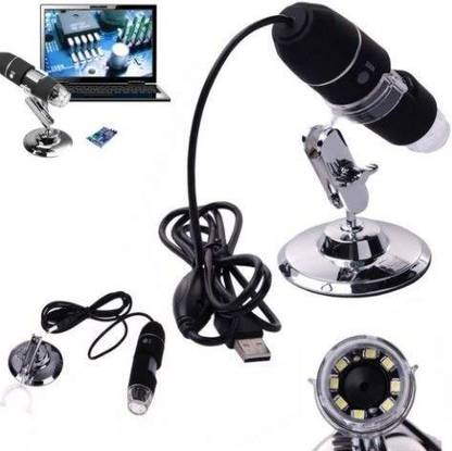 microware 1000x 2MP 8 LED USB Portable Digital Microscope, Zoom Camera Magnifier +Stand Reflecting Telescope