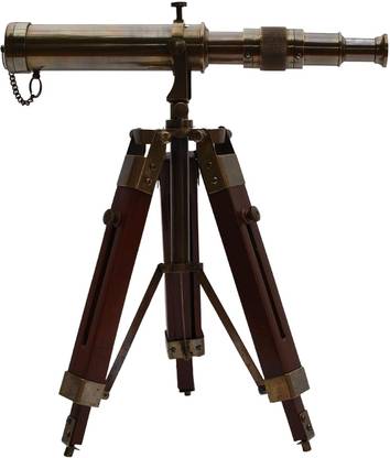 AYANSH ANTIQUE ITEM Vintage Style Brown Marine Antique Finish Brass Telescope With Tripod Stand Catadioptric Telescope