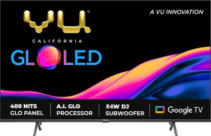 Vu GloLED 108 cm (43 inch) Ultra HD (4K) LED Smart Google TV with DJ Subwoofer 84W