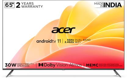 Acer I Series 164 cm (65 inch) Ultra HD (4K) LED Smart Android TV