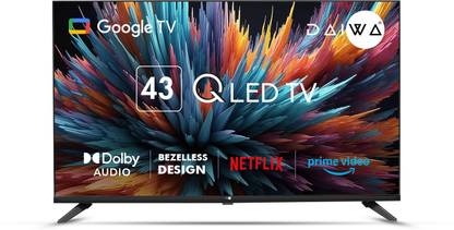 Daiwa 109 cm (43 inch) QLED Ultra HD (4K) Smart Google TV with Googlecast, Dolby Audio,Kids and Family feature