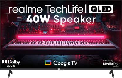 realme TechLife CineSonic Q 80 cm (32 inch) QLED HD Ready Smart Google TV 2025 Edition 40 W Speaker