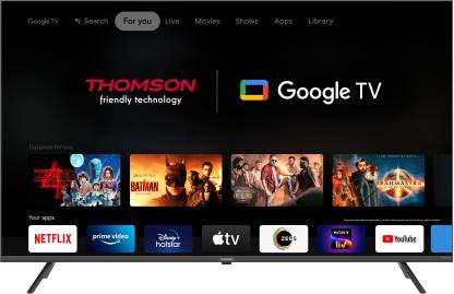 [For ICICI Bank Credit Card] Thomson 139 cm (55 inch) QLED Ultra HD (4K) Smart Google TV with Dolby Vision & Atmos  (Q55H1001)