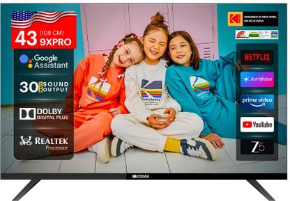 KODAK 108 cm (43 inch) Full HD LED Smart Android TV with Android 11 and Dolby Digital Plus