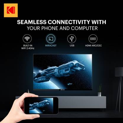 KODAK Special Edition 80 cm (32 inch) HD Ready LED Smart Linux TV 2024 Edition with 30W Sound Output & Bezel-Less Design