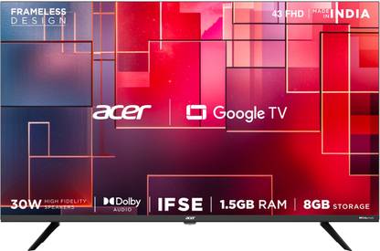 Acer G plus Series 108 cm (43 inch) Full HD LED Smart Google TV with (black) 2024 Model