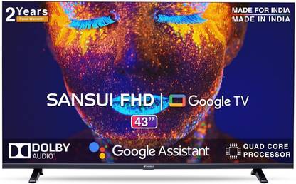 Sansui 109 cm (43 inch) Full HD LED Smart Google TV with Dolby Sound Quality
