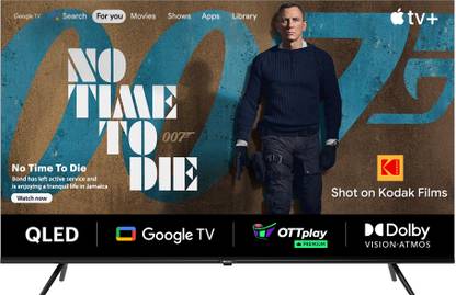 KODAK 164 cm (65 inch) QLED Ultra HD (4K) Smart Google TV with Dolby Atmos | HDR 10 | 40W Sound Output | DTS Trusurround | Google Assistant | Dual Band Wi-Fi