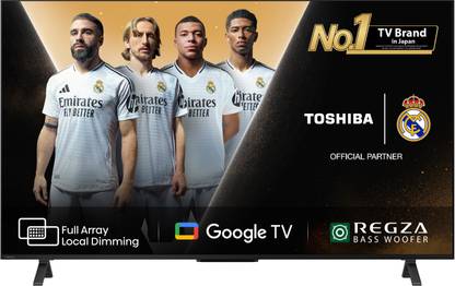 TOSHIBA M550MP 164 cm (65 inch) QLED Ultra HD (4K) Smart Google TV with Full Array Local Dimming, Power Bass woofer, and HSR 120 Mode