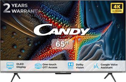CANDY 165 cm (65 inch) Ultra HD (4K) LED Smart Google TV with Dolby Atmos & Dolby Vision