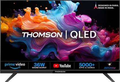 Thomson Alpha QLED 100 cm (40 inch) QLED Full HD Smart Linux TV 2025 Edition 36W Sound Output | Web Browser | Sports Mode | Bezel - Less Design