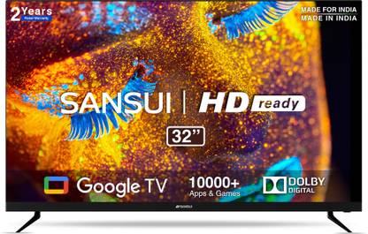 [For Axis/Citi Credit Card] Sansui 80 cm (32 inch) HD Ready LED Smart Google TV  (JSWY32GSHD)