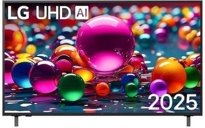 LG 65UA83506LA 165 cm (65 inch) Ultra HD (4K) LED Smart WebOS TV with α7 AI Processor Gen8 (Virtual 9.1.2 Up-mix), 4K Super Upscaling, Dynamic Tone Mapping, 10 Picture Mode, Clear Voice Pro, Simultaneous Audio Output, Bluetooth Surround Ready, FILMMAKER MODE™, 2.0 Channel with Dolby Atmos 2025