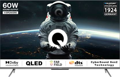 Blaupunkt 164 cm (65 inch) QLED Ultra HD (4K) Smart Google TV With Dolby Atmos & Far-Field Mic