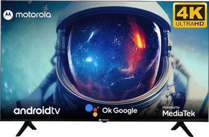 MOTOROLA Envision 140 cm (55 inch) Ultra HD (4K) LED Smart Android TV with Bezel-Less Design, Gogle Voice Assistant, and Dolby Audio (2023)