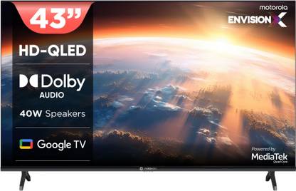 MOTOROLA 109 cm (43 inch) QLED Full HD Smart Google TV 2025 Edition with Dolby Audio & 40W Speaker