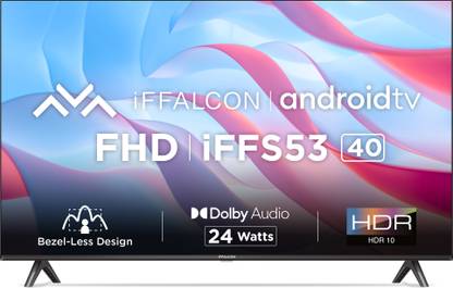 iFFALCON by TCL S53 101 cm (40 inch) Full HD LED Smart Android TV with HDR 10, Bezel-Less design and 24W Dolby Audio with Google Assistant