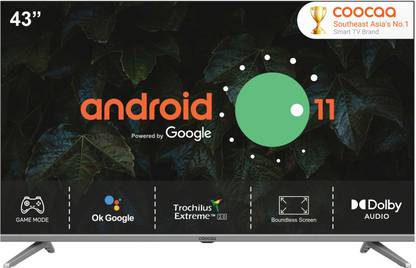 Coocaa 108 cm (43 inch) Full HD LED Smart Android TV with HDR 10 Dolby Audio and Eye Care Technology
