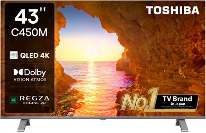 TOSHIBA 108 cm (43 inch) QLED Ultra HD (4K) Smart VIDAA TV with Vision and Engine ZR (2024 Edition)