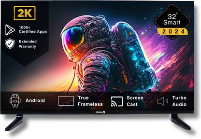 InnoQ Speca 80 cm (32 inch) HD Ready LED Smart Android TV with 30W Boom Speakers| 1000+ Smart Apps - Games, Mobile Screen Connect, Pixel Colour Enhancer
