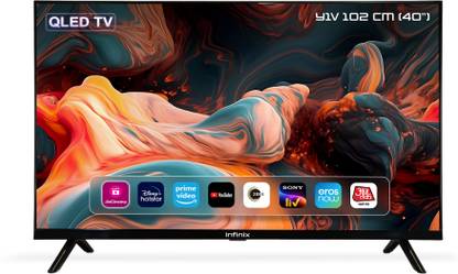 Infinix Y-Series 102 cm (40 inch) QLED Full HD Smart Linux TV 2025 Edition with wall mount