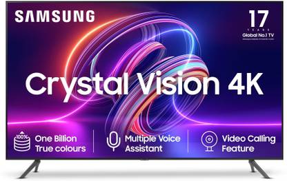 SAMSUNG Crystal Vision 4K iSmart with Voice Assistant 108 cm (43 inch) Ultra HD (4K) LED Smart Tizen TV 2023 Edition with Video Calling & IOT Sensors for Light & Camera  (UA43CUE70AKLXL) at Rs. 28990