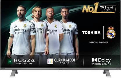 TOSHIBA 108 cm (43 inch) QLED Ultra HD (4K) Smart VIDAA TV with Vision and Engine ZR( 2024 Edition)