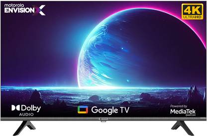 [For Flipkart Axis Bank Credit Card EMI] MOTOROLA EnvisionX 165 cm (65 inch) Ultra HD (4K) LED Smart Google TV with Inbuilt Box Speakers  (65UHDGDMBSXP)