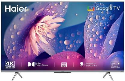 Haier 108 cm (43 inch) QLED Ultra HD (4K) Smart Google TV with features Dolby Vision and Dolby Atmos for enhanced audiovisual experience, Hands-Free Voice Control with Google Assistant, and MEMC 60Hz for smoother motion