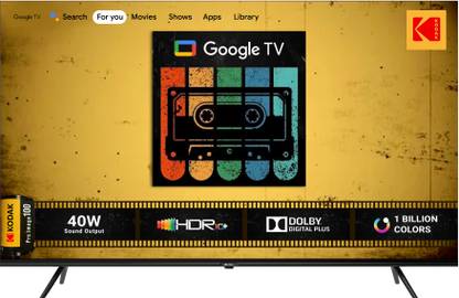 [For ICICI Credit Card] KODAK CA PRO 139 cm (55 inch) Ultra HD (4K) LED Smart Google TV 2023 Edition with HDR10+ and Dolby Atmos  (55CAPROGT5014)