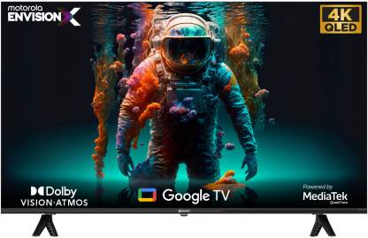 MOTOROLA EnvisionX 140 cm (55 inch) QLED Ultra HD (4K) Smart Google TV with Dolby Vision and Dolby Atmos  (55UHDGQMBSGQ)