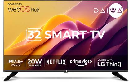Daiwa 80 cm (32 inch) HD Ready LED Smart WebOS TV with Bezelless design, and Dolby Audio