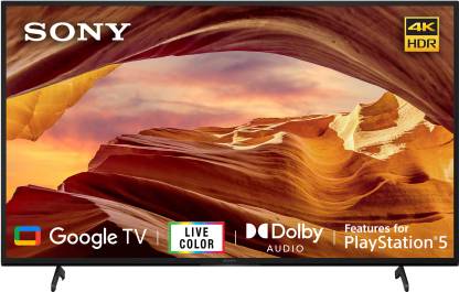 [For Flipkart Axis Bank Card] SONY X75L 108 cm (43 inch) Ultra HD (4K) LED Smart Google TV 2023 Edition  (KD-43X75L)