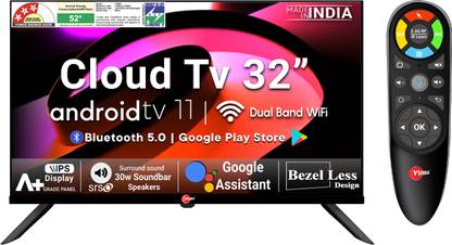 Yuwa 80 cm (32 inch) HD Ready LED Smart Android TV with Google Assistant & Bluetooth 5.0