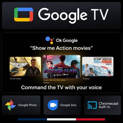 Thomson Phoenix 108 cm (43 inch) QLED Ultra HD (4K) Smart Google TV with HDR 10 | Dolby Atmos | 40W Sound