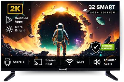 InnoQ Spectra 80 cm (32 inch) HD Ready LED Smart Android TV with 30W Boom Speakers
