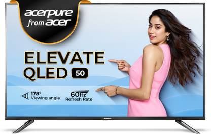 acerpure by Acer Elevate Tv 126 cm (50 inch) QLED Ultra HD (4K) Smart Google TV Bezel-Less | Gogle OS | VRR | ALLM | Doby ATMOS