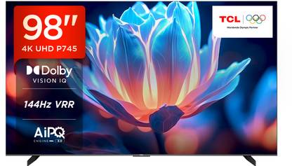 TCL 248 cm (98 inch) Ultra HD (4K) LED Smart Google TV with Dolby Vision IQ and 144Hz VRR with 60W ONKYO Audio System