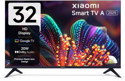 XIAOMI by Mi A 80 cm (32 inch) HD Ready LED Smart Google TV 2025 Edition with 200+ Free Channels | HDR 10 | Dolby Audio | Premium Metal Bezel-less Design | DTS X | DTS Virtual: X