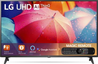 LG UQ7550 139 cm (55 inch) Ultra HD (4K) LED Smart WebOS TV with Alpha5 AI Processor Gen5, AI Sound Pro, AI Super Upscaling, 60 Hz Refresh Rate, Game Optimizer, Magic Remote
