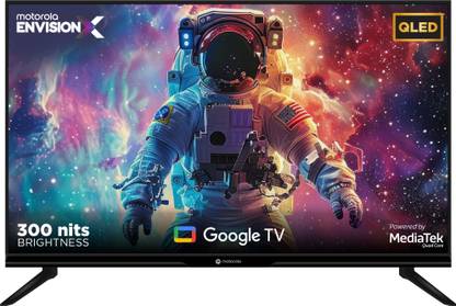 MOTOROLA EnvisionX 80 cm (32 inch) QLED HD Ready Smart Google TV with 300 nits Brightness & 20w Sound