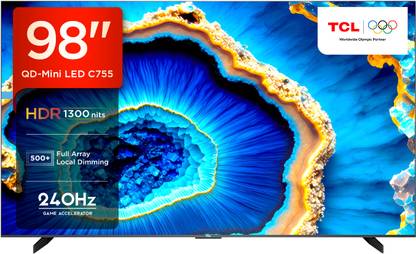 TCL C755 248 cm (98 inch) Ultra HD (4K) Mini LED Smart Google TV with 144Hz VRR and IMAX Enhanced