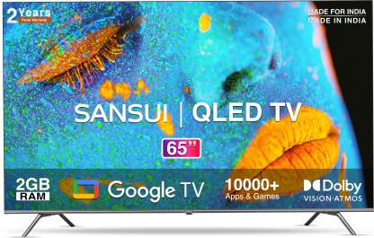Sansui 165 cm (65 inch) QLED Ultra HD (4K) Smart Google TV With Zen Panel Dolby Vision & Atmos
