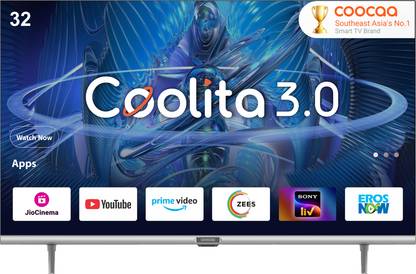 Buy Coocaa 80 cm (32 inch) HD Ready LED Smart Coolita TV 2024 Edition with Dolby Audio and Eye Care Technology  (32S3U Plus) at Rs. 7499