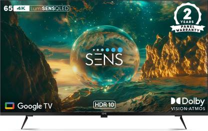 SENS Dwinci 165 cm (65 inch) QLED Ultra HD (4K) Smart Google TV with LumiSENS Panel, Dolby Vision and Atmos